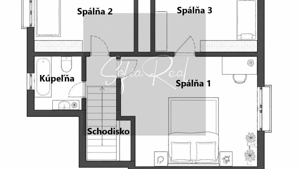 PRENÁJOM - 3D: 4i mestský dom | záhradka | pri Ľudovom nám. - Nové Mesto