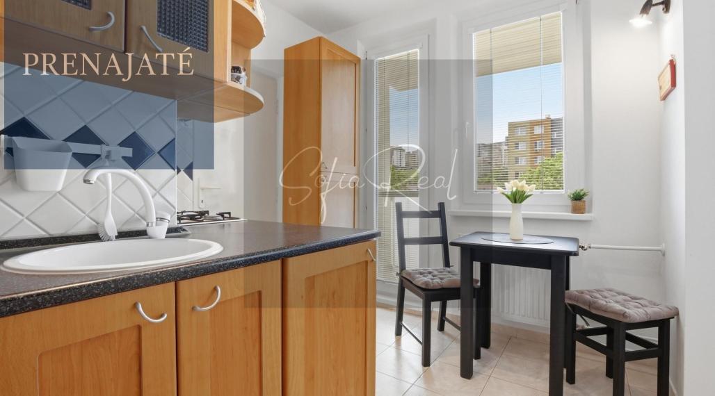 PRENAJATÉ: svetlý 1i byt | loggia | VOĽNÝ | Karlova Ves