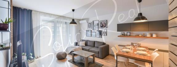 PRENÁJOM: moderná a štýlová 2-izbová novostavba; parking; Račianska ulica (Nové Mesto)